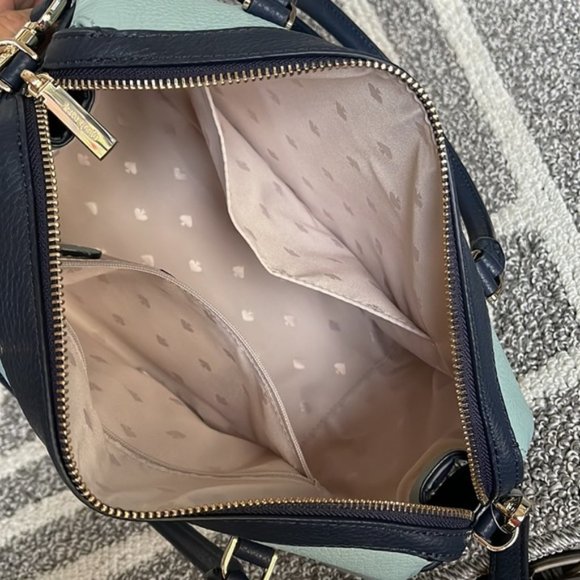 Kate Spade Colorblock Pebbled Leather Mimi Satchel Aphrodite - Picture 9 of 16